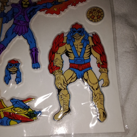 New Old Stock He-Man And The MASTERS Of The Universe Puffy Stickers Unpunched - Picture 5 of 8